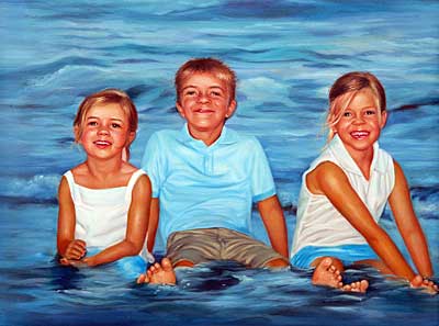 Kids in Water - Realistic