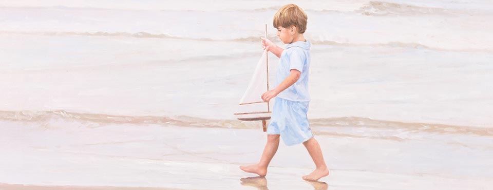 Portrait of a child on the beach