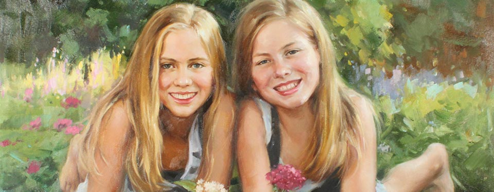 Portrait of two girls